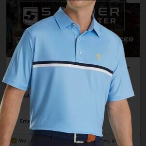 FootJoy 1927 Trophy Double Chest Stripe Men's Polo Large